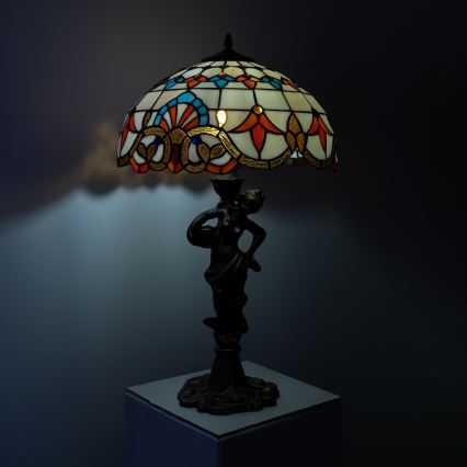 Brilagi - Tiffany-vitraaž laualamp MIRABELLA 1xE27/60W/230V