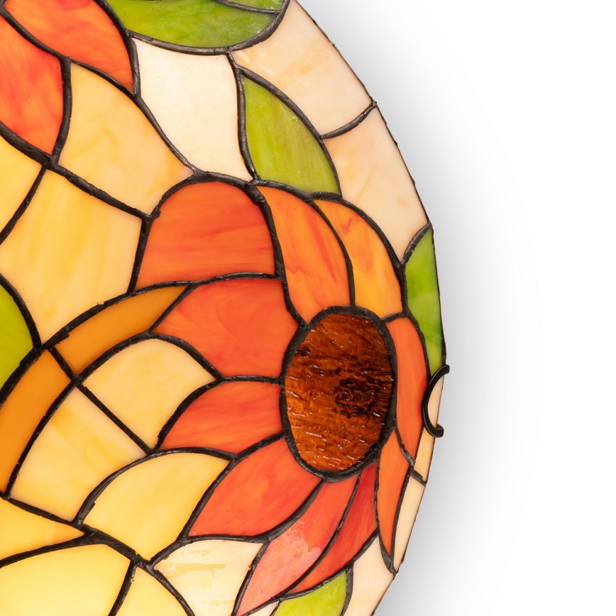 Brilagi - Tiffany-vitraažiga laelamp SUNFLOWER 2xE27/60W/230V Ø 40 cm