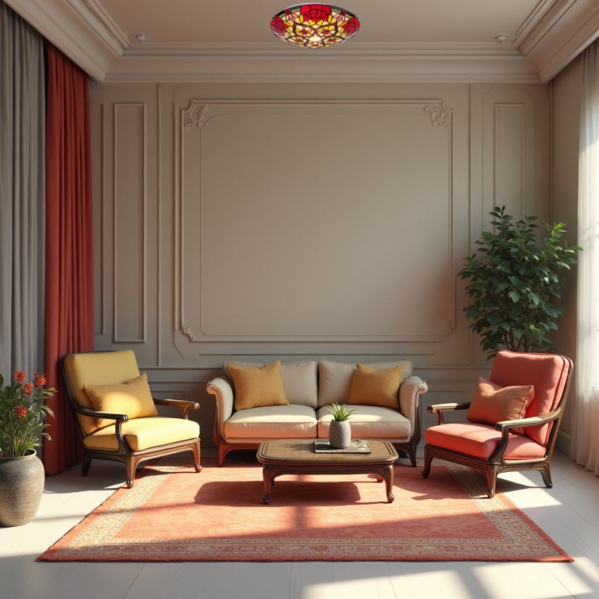 Brilagi - Tiffany-vitraažiga laevalgusti GARLAN 2xE27/60W/230V