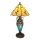 Brilagi - Tiffany-vitraažiga laualamp FOLIA 1xE27/60W/230V + 1xE14/40W
