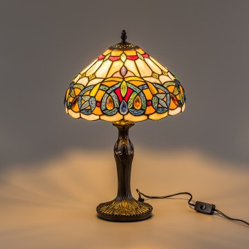 Brilagi - Tiffany-vitraažiga laualamp LUISA 1xE27/40W/230V