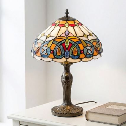 Brilagi - Tiffany-vitraažiga laualamp LUISA 1xE27/40W/230V