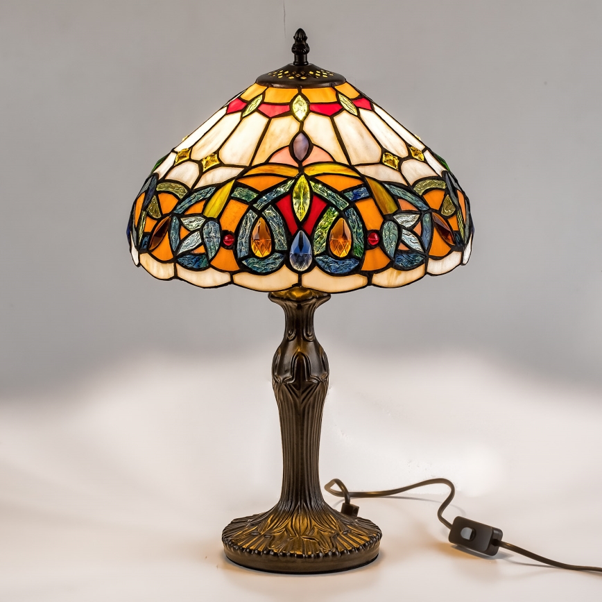 Brilagi - Tiffany-vitraažiga laualamp LUISA 1xE27/40W/230V