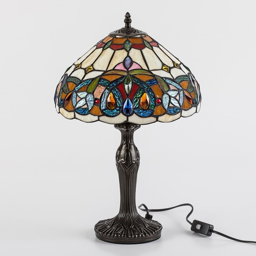 Brilagi - Tiffany-vitraažiga laualamp LUISA 1xE27/40W/230V