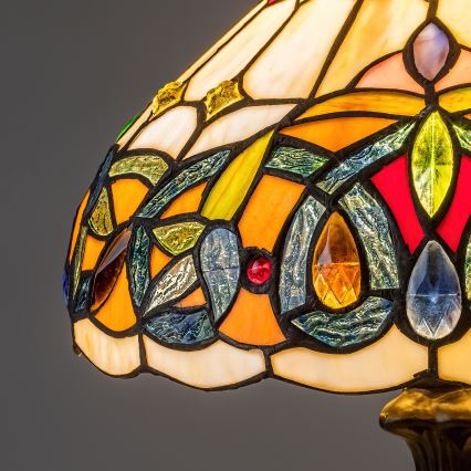 Brilagi - Tiffany-vitraažiga laualamp LUISA 1xE27/40W/230V