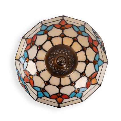Brilagi - Tiffany-vitraažiga laualamp MIRABELLA 1xE27/60W/230V + 1xE14/40W