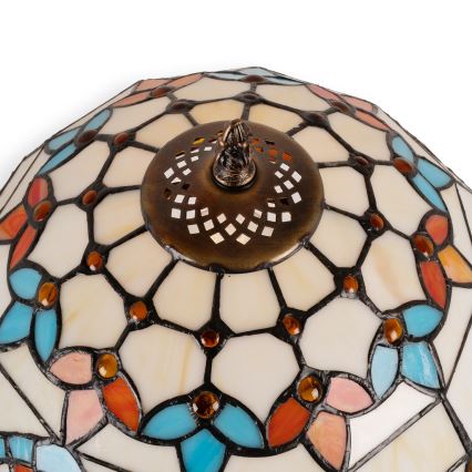 Brilagi - Tiffany-vitraažiga laualamp MIRABELLA 1xE27/60W/230V + 1xE14/40W