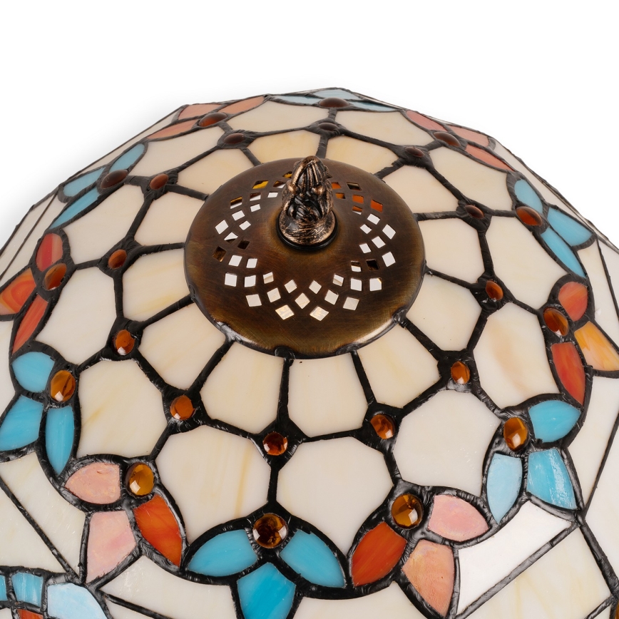 Brilagi - Tiffany-vitraažiga laualamp MIRABELLA 1xE27/60W/230V + 1xE14/40W