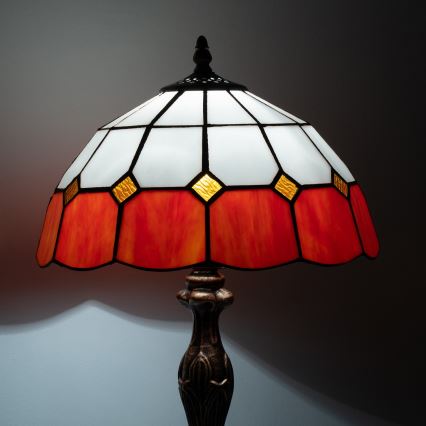 Brilagi - Tiffany vitraažiga laualamp SIENNA 1xE27/60W/230V