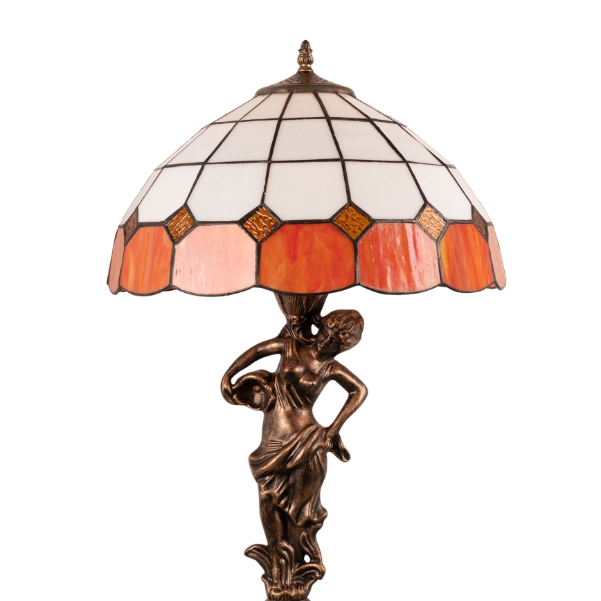 Brilagi - Tiffany-vitraažiga laualamp SIENNA 1xE27/60W/230V