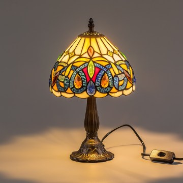 Brilagi - Tiffany vitraažiga lauavalgusti LUISA 1xE14/40W/230V