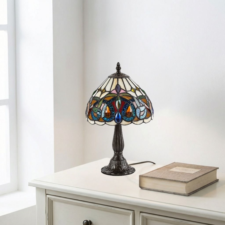 Brilagi - Tiffany vitraažiga lauavalgusti LUISA 1xE14/40W/230V