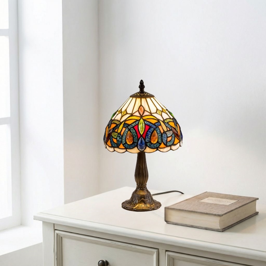 Brilagi - Tiffany vitraažiga lauavalgusti LUISA 1xE14/40W/230V