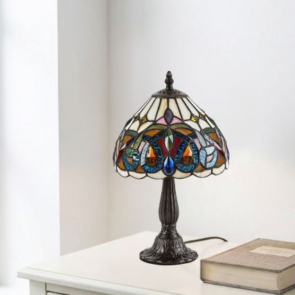 Brilagi - Tiffany vitraažiga lauavalgusti LUISA 1xE14/40W/230V