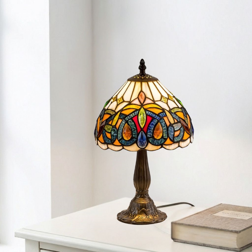 Brilagi - Tiffany vitraažiga lauavalgusti LUISA 1xE14/40W/230V