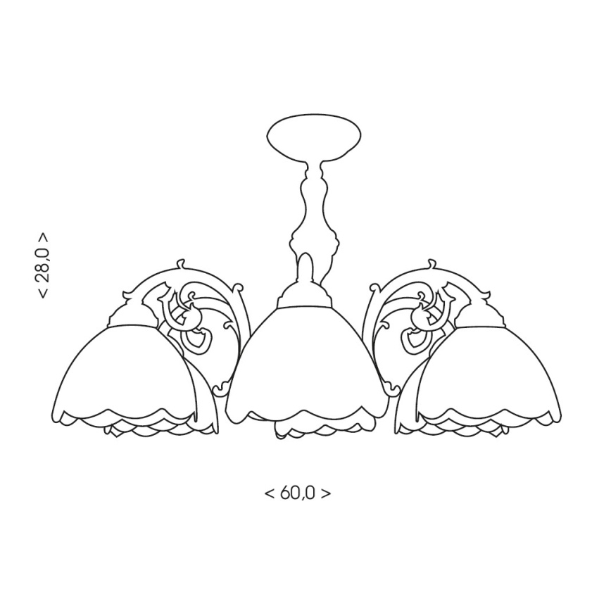 Brilagi - Tiffany-vitraažiga pinnapealne lühter JUNGLE 6xE27/60W/230V läbimõõt 60 cm