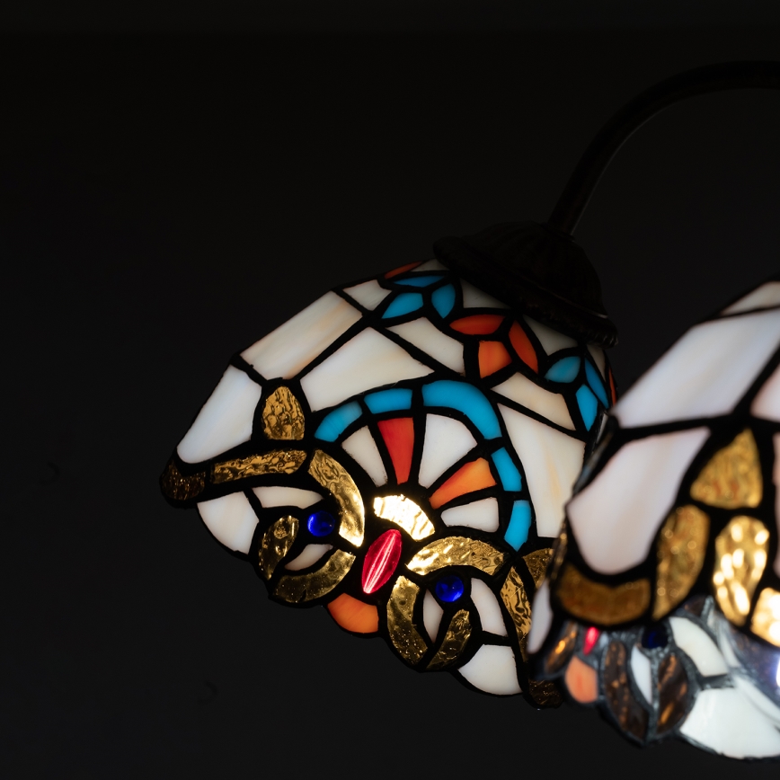 Brilagi - Tiffany-vitraažiga pinnapealne lühter MIRABELLA 5xE27/60W/230V Ø 60 cm