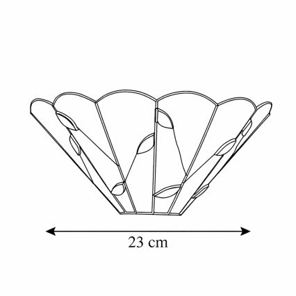 Brilagi - Tiffany-vitraažiga seinavalgusti FOLIA 1xE14/40W/230V
