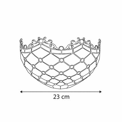 Brilagi - Tiffany-vitraažiga seinavalgusti MIRABELLA 1xE14/40W/230V