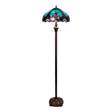 BRILAGI - Tiffany vitraažiline põrandalamp CORAL 2xE27/60W/230V