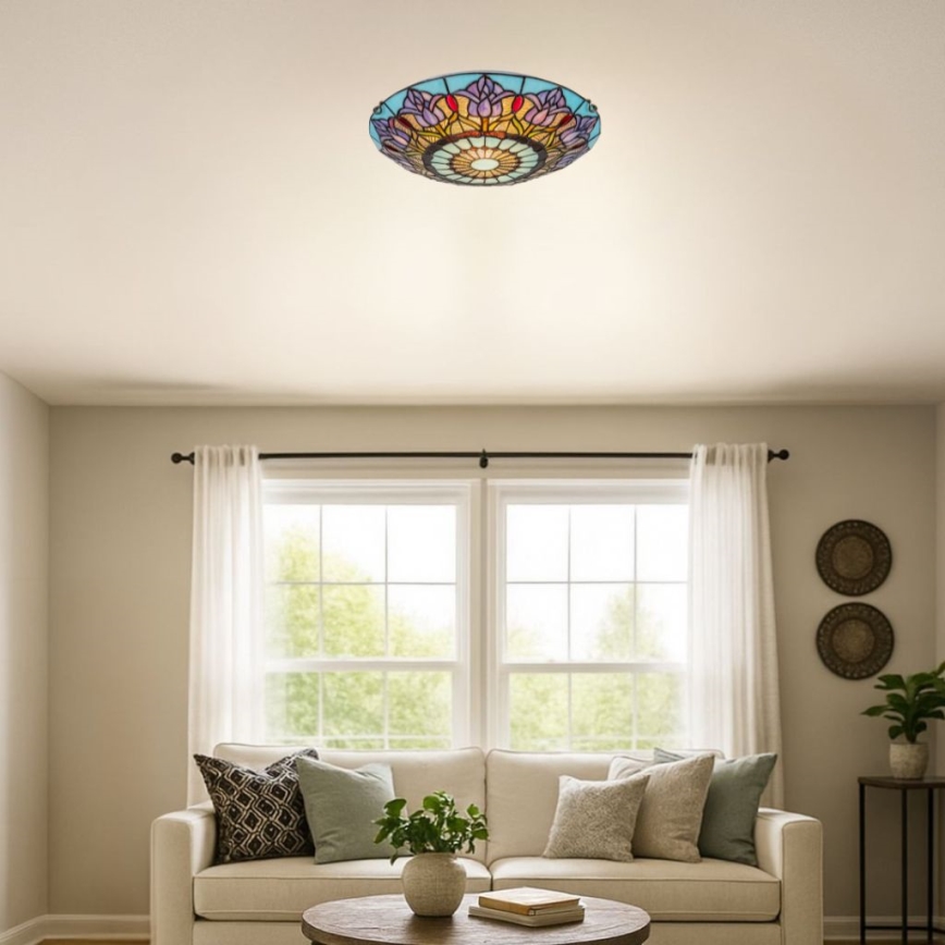 Brilagi - Tiffany-vitraažist laelamp LORAS 2xE27/60W/230V