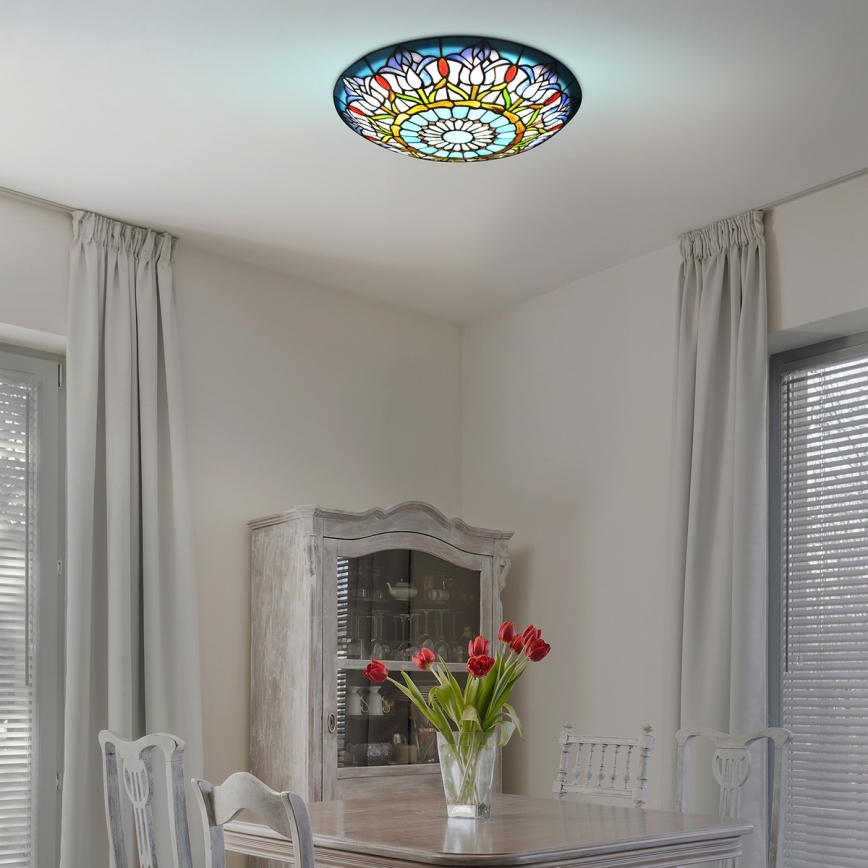 Brilagi - Tiffany-vitraažist laelamp LORAS 2xE27/60W/230V