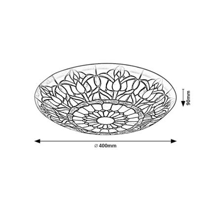 Brilagi - Tiffany-vitraažist laelamp LORAS 2xE27/60W/230V