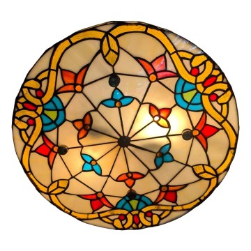 Brilagi - Tiffany-vitraažist laelamp MIRABELLA 3xE27/60W/230V, läbimõõt 40 cm