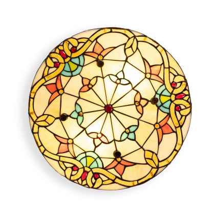 Brilagi - Tiffany-vitraažist laelamp MIRABELLA 3xE27/60W/230V, läbimõõt 40 cm