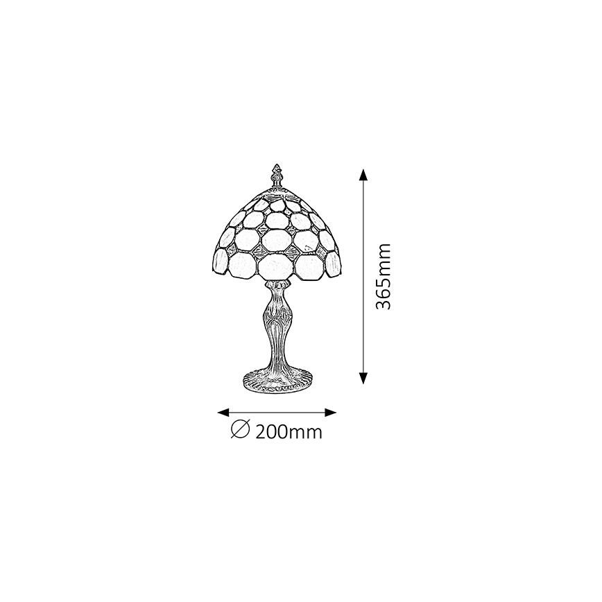 Brilagi - Tiffany-vitraažist laualamp DORAN 1xE14/40W/230V
