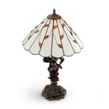 Brilagi - Tiffany vitraažist laualamp FOLIA 1xE27/60W/230V