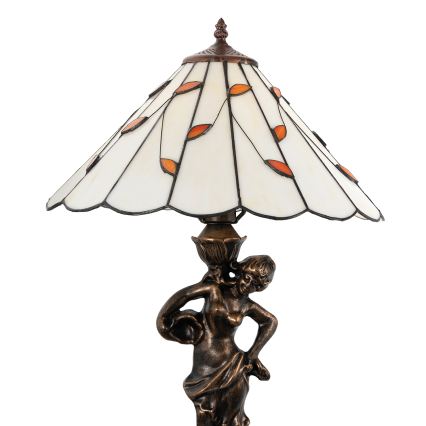 Brilagi - Tiffany vitraažist laualamp FOLIA 1xE27/60W/230V