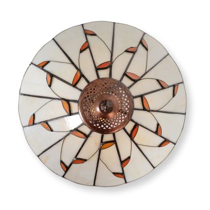Brilagi - Tiffany vitraažist laualamp FOLIA 2xE27/60W/230V