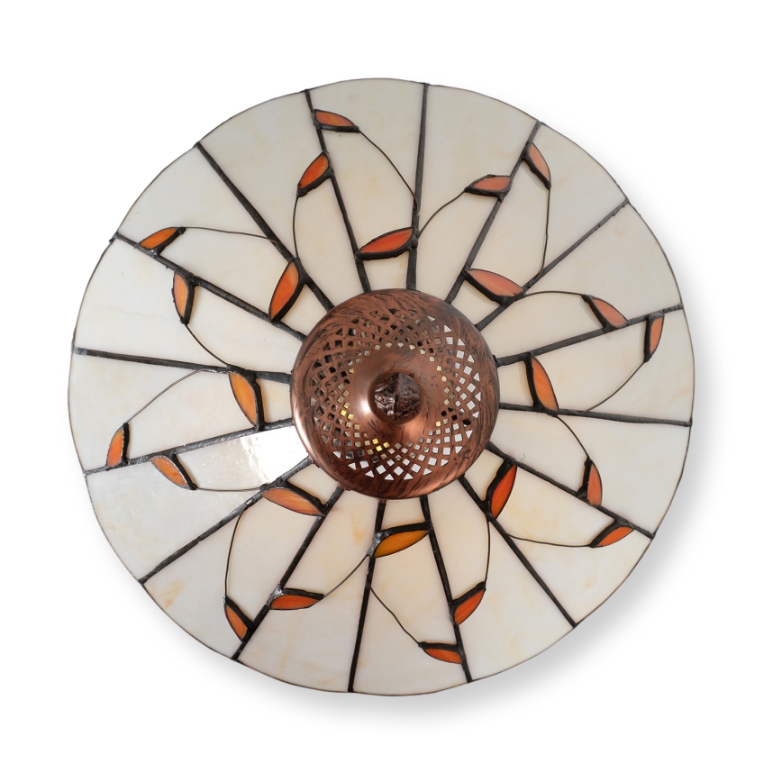 Brilagi - Tiffany vitraažist laualamp FOLIA 2xE27/60W/230V