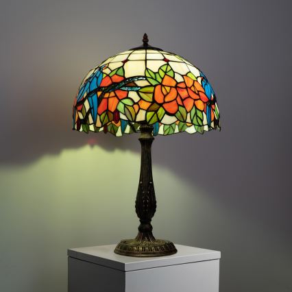 Brilagi - Tiffany-vitraažist laualamp JUNGLE 2xE27/60W/230V