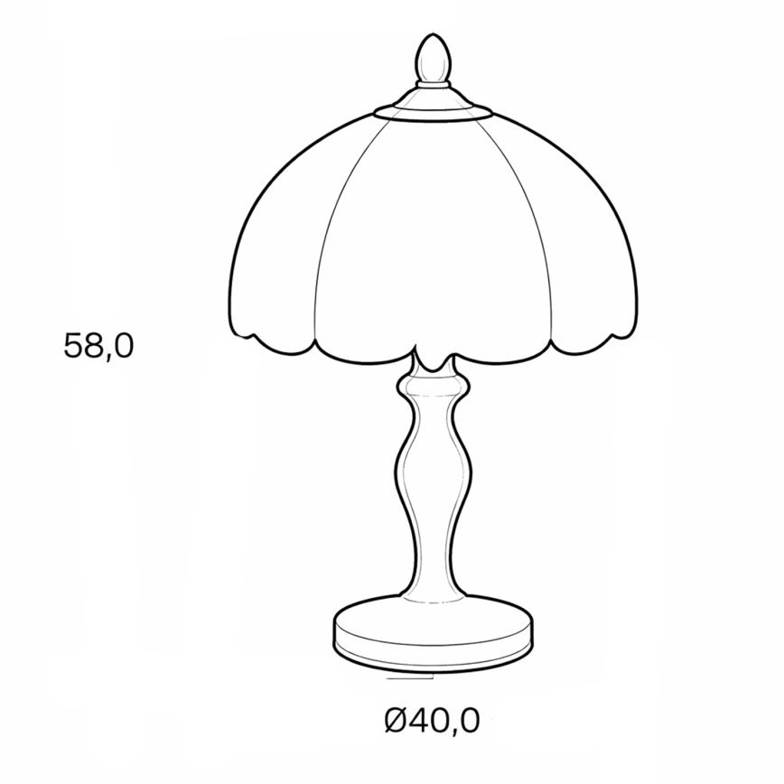 Brilagi - Tiffany-vitraažist laualamp JUNGLE 2xE27/60W/230V