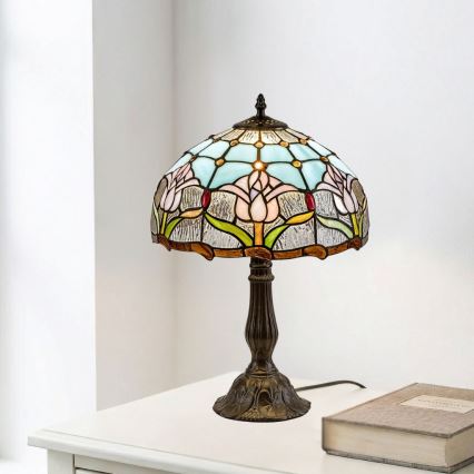 Brilagi - Tiffany vitraažist laualamp LORAS 1xE27/40W/230V