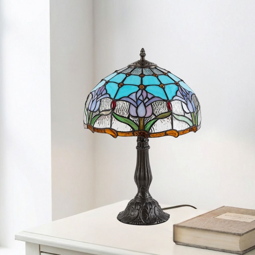 Brilagi - Tiffany vitraažist laualamp LORAS 1xE27/40W/230V