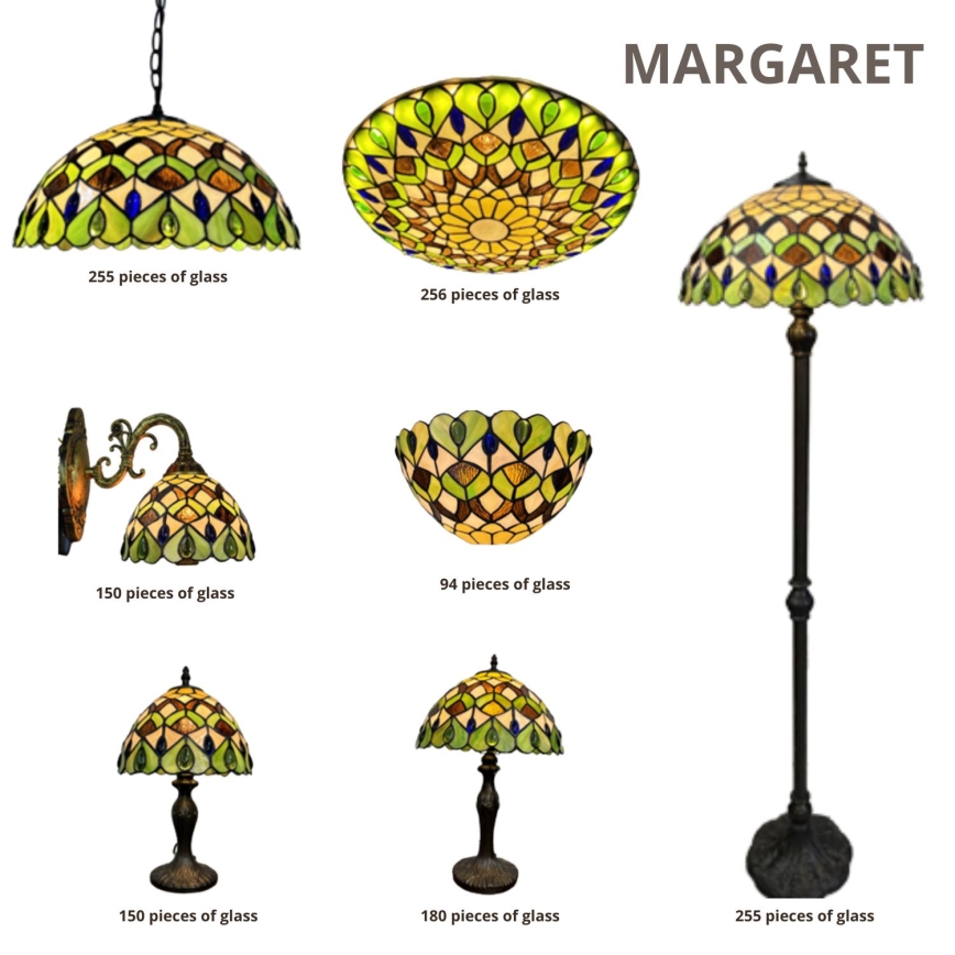 Brilagi - Tiffany vitraažist laualamp MARGARET 1xE14/40W/230V