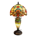 Brilagi - Tiffany-vitraažist laualamp MIRABELLA 1xE27/60W/230V + 1xE14/40W