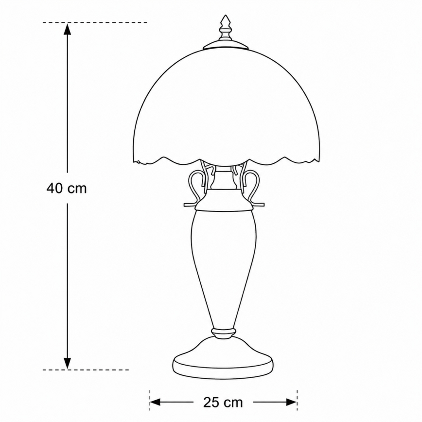 Brilagi - Tiffany vitraažist laualamp SUNFLOWER 1xE27/60W/230V + 1xE14/40W
