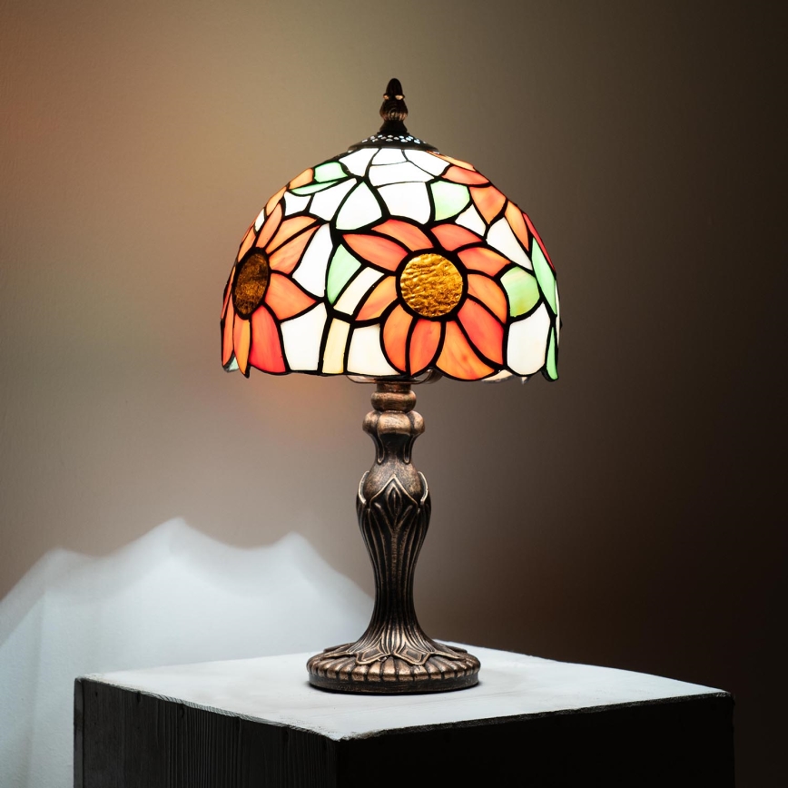 Brilagi - Tiffany vitraažist laualamp SUNFLOWER 1xE27/60W/230V