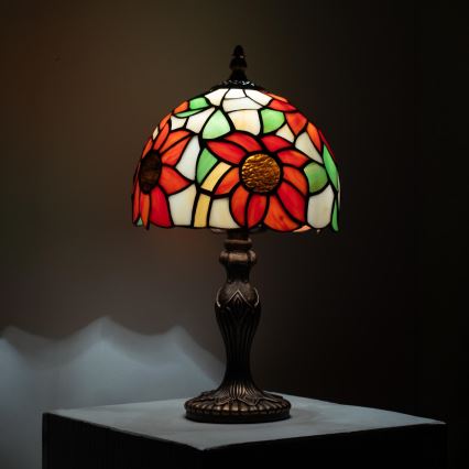 Brilagi - Tiffany vitraažist laualamp SUNFLOWER 1xE27/60W/230V
