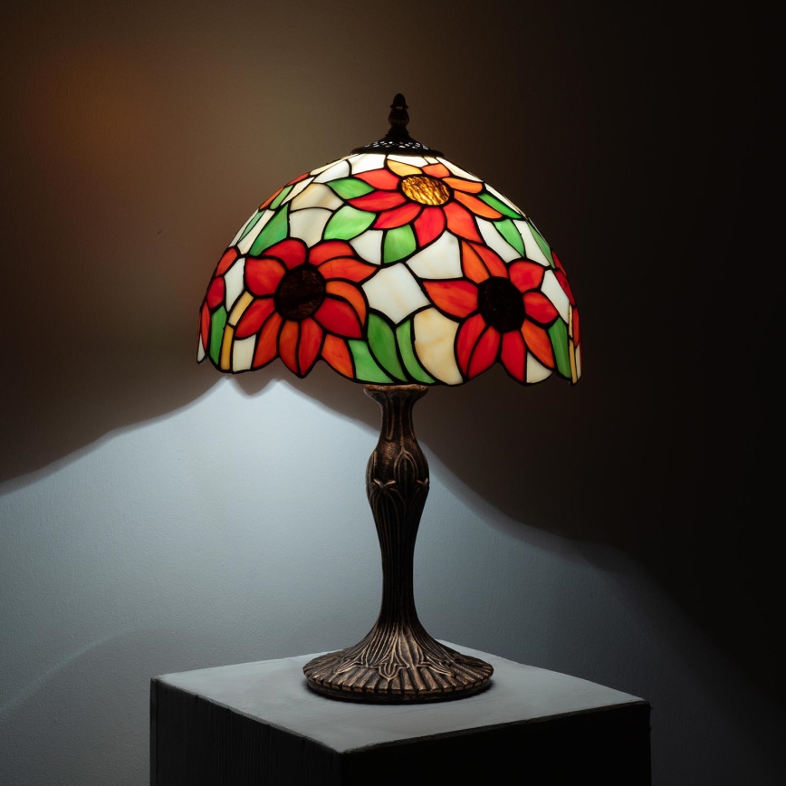 Brilagi - Tiffany vitraažist laualamp SUNFLOWER 1xE27/60W/230V