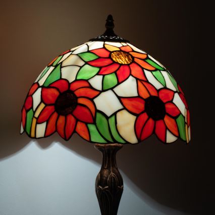 Brilagi - Tiffany vitraažist laualamp SUNFLOWER 1xE27/60W/230V
