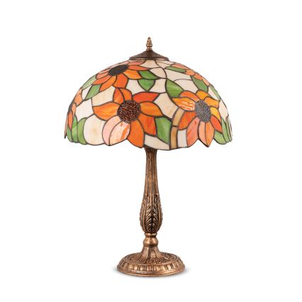Brilagi - Tiffany vitraažist laualamp SUNFLOWER 2xE27/60W/230V