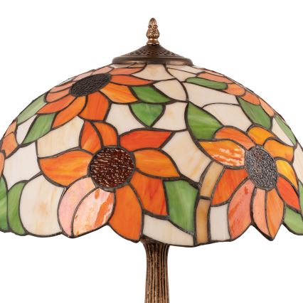 Brilagi - Tiffany vitraažist laualamp SUNFLOWER 2xE27/60W/230V