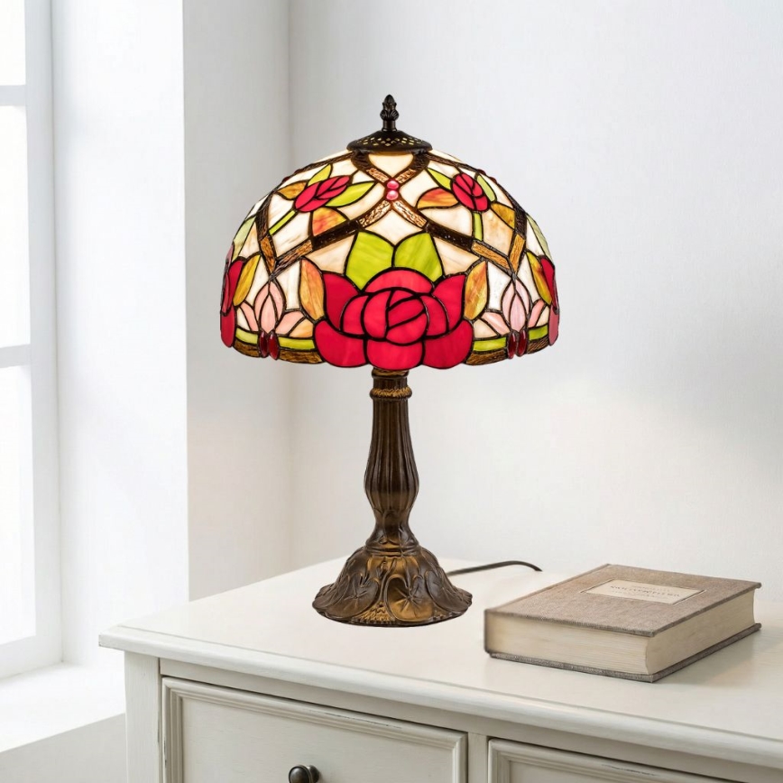 Brilagi - Tiffany-vitraažist lauavalgusti GARLAN 1xE27/40W/230V