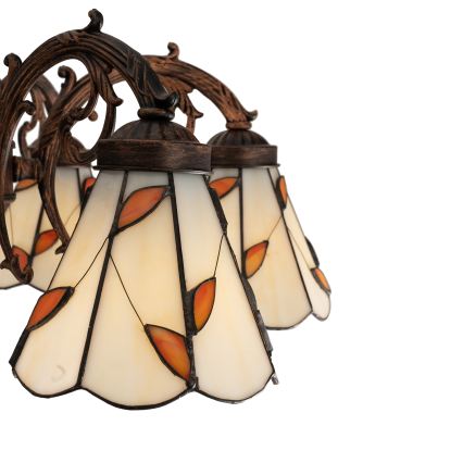 Brilagi - Tiffany vitraažist pinnale kinnitatav lühter FOLIA 6xE27/60W/230V pr. 60 cm