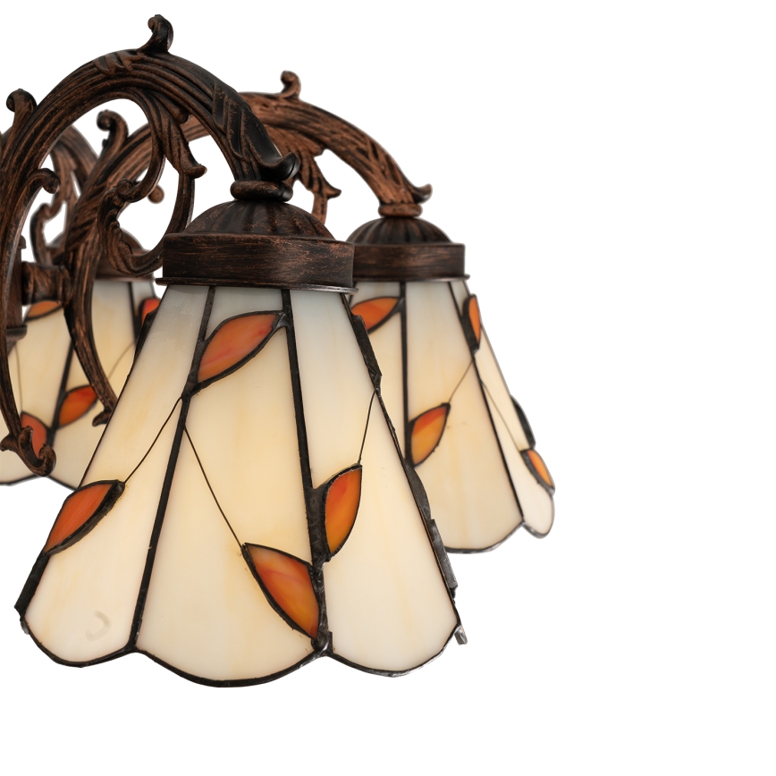 Brilagi - Tiffany vitraažist pinnale kinnitatav lühter FOLIA 6xE27/60W/230V pr. 60 cm